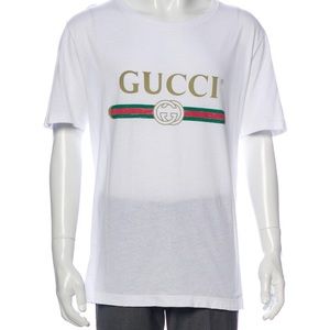 White oversized Gucci shirt
